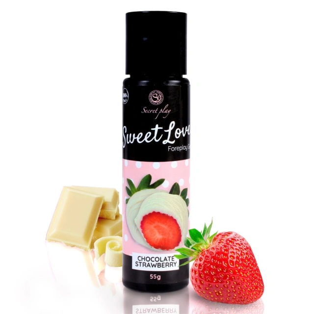 Jadalny Żel Nawilżający Sweet Love Biała Czekolada i Truskawka 60ml | 100% ORYGINAŁ| DYSKRETNA PRZESYŁKA
