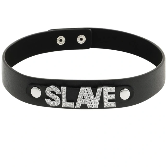 Gustowny Naszyjnik Choker z napisem 