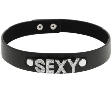 Gustowny Naszyjnik Choker z napisem 