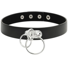 Gustowny Naszyjnik Choker z Kółkiem Coquette Czarny | 100% ORYGINAŁ| DYSKRETNA PRZESYŁKA