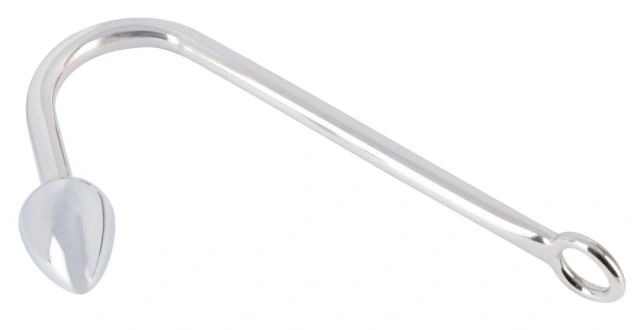 Aluminiowy Hak Analny Bondage Srebrny 