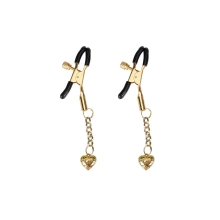 Klamerki Na Sutki Gold Hollow Heart Nipple Clamps Liebe Seele