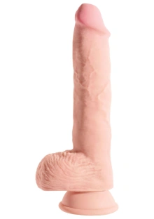 Realistyczne Dildo Z Przyssawką Triple Density Fat With Balls 10 Inch King Cock