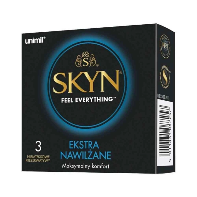 Prezerwatywy Nielateksowe Ultracienkie i Dodatkowo Nawilżane SKYN Elite Extra Lube 3 szt.