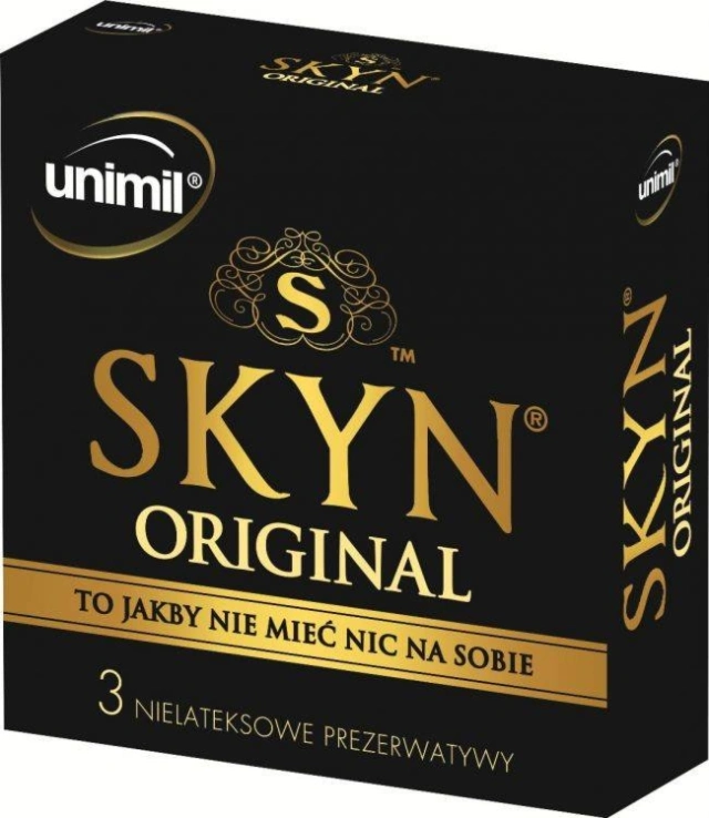 Skyn Original Prezerwatywy Nielateksowe 3 Szt. Unimil | 100% ORYGINAŁ| DYSKRETNA PRZESYŁKA