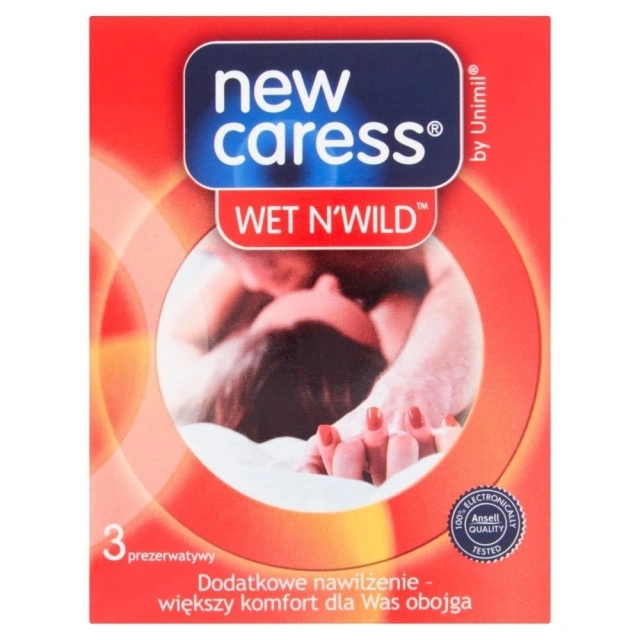 Prezerwatywy Intensywnie Nawilżane Wet N Wild New Caress 3 szt.
