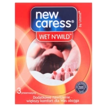 Prezerwatywy Intensywnie Nawilżane Wet N Wild New Caress 3 szt.