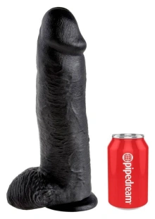 Dildo 31 cm Cock 12 inch w/balls black King Cock | 100% ORYGINAŁ| DYSKRETNA PRZESYŁKA