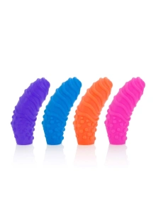 Silikonowe nakładki na palec do precyzyjnej stymulacji – zestaw 4 sztuk – Silicone Finger Swirls Assortment