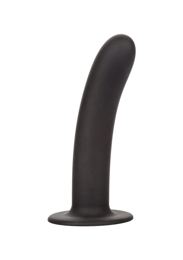 Duże dildo silikonowe gładkie z przyssawką 17,75 cm czarne – Boundless Smooth Black CalExotics