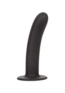 Duże dildo silikonowe gładkie z przyssawką 17,75 cm czarne – Boundless Smooth Black CalExotics