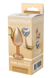Matowy złoty korek analny M - Gleaming Love Matte Gold Plug Medium