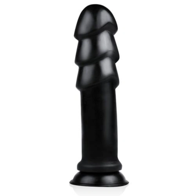 Ekstremalne dildo analne XXL z przyssawką czarne 29 cm – MadBull Muzzl Dildo BUTTR