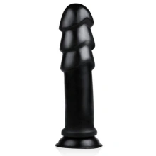 Ekstremalne dildo analne XXL z przyssawką czarne 29 cm – MadBull Muzzl Dildo BUTTR