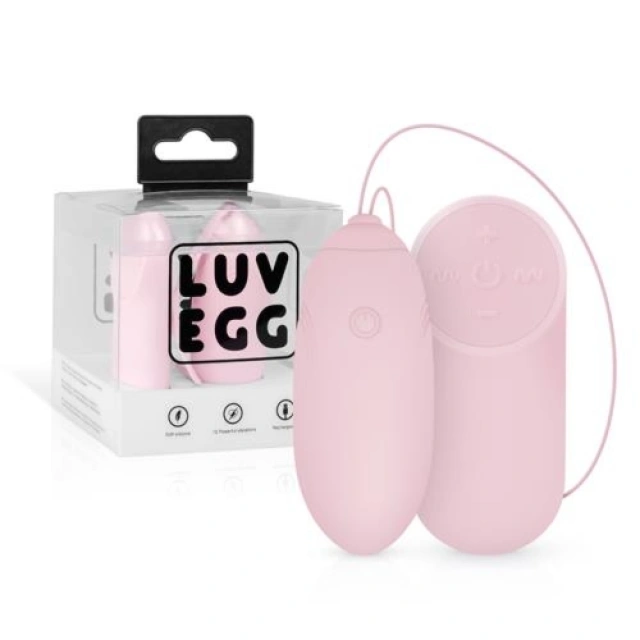 Wibrator jajko silikonowe z pilotem ładowany wodoodporny 10 trybów różowy – LUV EGG Pink