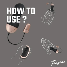 Wibrator jajko silikonowe z pilotem cichy 10 trybów czarny – Teazers Vibrating Egg