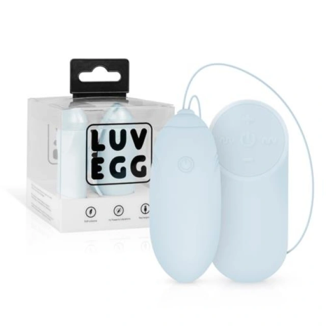 Jajeczko wibrujące na pilota mocne silikonowe 12 trybów – Luv Egg Blue