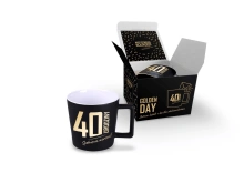 GOLDEN DAY - Zestaw kubek 350ml + kartka - 40