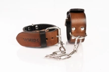 Kajdanki wąskie brązowe L Primal Bond Whips