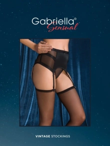 Pończochy Gabriella Calze Vintage Stockings Czarne XL/XXL | 100% ORYGINAŁ| DYSKRETNA PRZESYŁKA