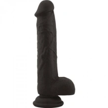 Silikonowe Dildo Real Safe Brush 21cm Czarny | 100% ORYGINAŁ| DYSKRETNA PRZESYŁKA