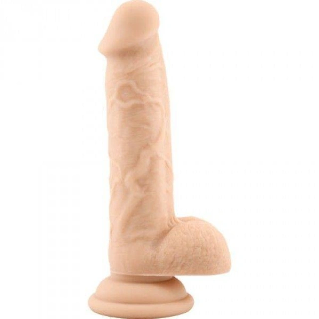 Silikonowe Dildo Real Safe Rod Large 18,5cm Cielisty 