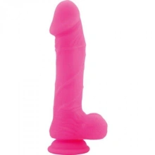 Silikonowe Dildo Real Safe Berry 23,5cm Różowy | 100% ORYGINAŁ| DYSKRETNA PRZESYŁKA