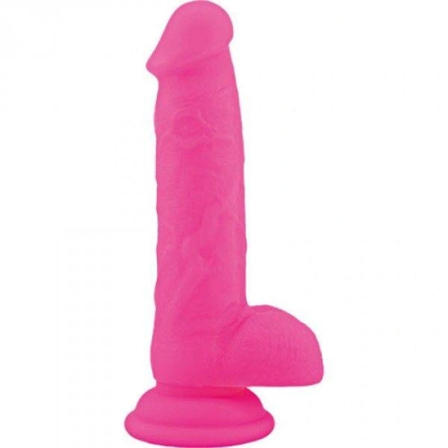 Silikonowe Dildo Real Safe Rod Large 18,5cm Różowy 