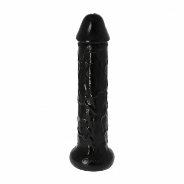 Masywne Dildo z Przyssawką Realistyczne Żyły 28,5 cm Czarny | 100% ORYGINAŁ| DYSKRETNA PRZESYŁKA