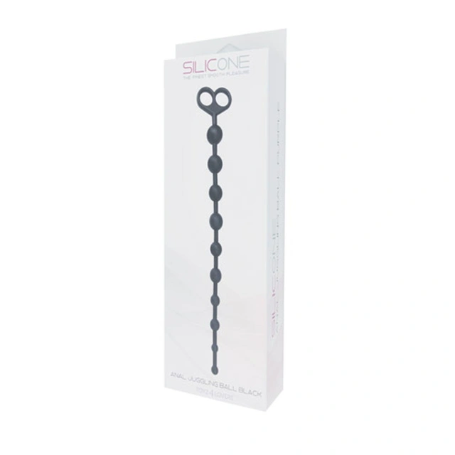 Kulki-FALLO ANALE ANAL JUGGLING BALL SILICONE BLACK