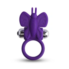 Pierścień erekcyjny z motylkiem i wibracjami – Butterfly Toyz4Lovers
