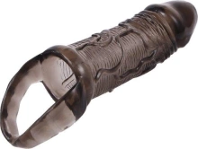 Nakładka na penisa pogrubiająca – zwiększenie obwodu i długości – Big Tom Black Big Size Penis Extender 11,5 cm