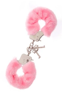 Futrzane kajdanki różowe – Dream Toys Handcuffs With Plush Pink