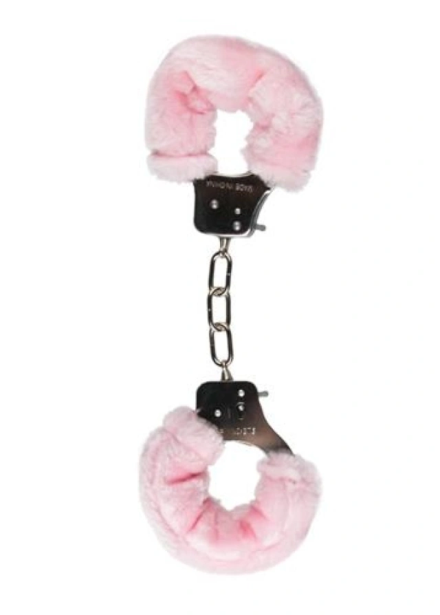 Kajdanki pluszowe różowe – Furry Handcuffs Pink