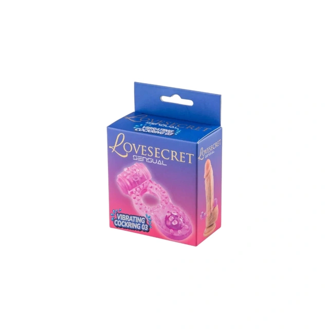 LoveSecret Sensual LS75 – Vibrating Cock Ring 03 – Textured Couples Ring – Pink