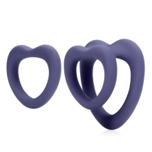 Zestaw Pierścieni Erekcyjnych Loveline Heart Fioletowy 