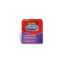 Prezerwatywy Lateksowe Cieńsze Z Dodatkowym Żelem Fetherlite Elite 3 Szt. Durex 