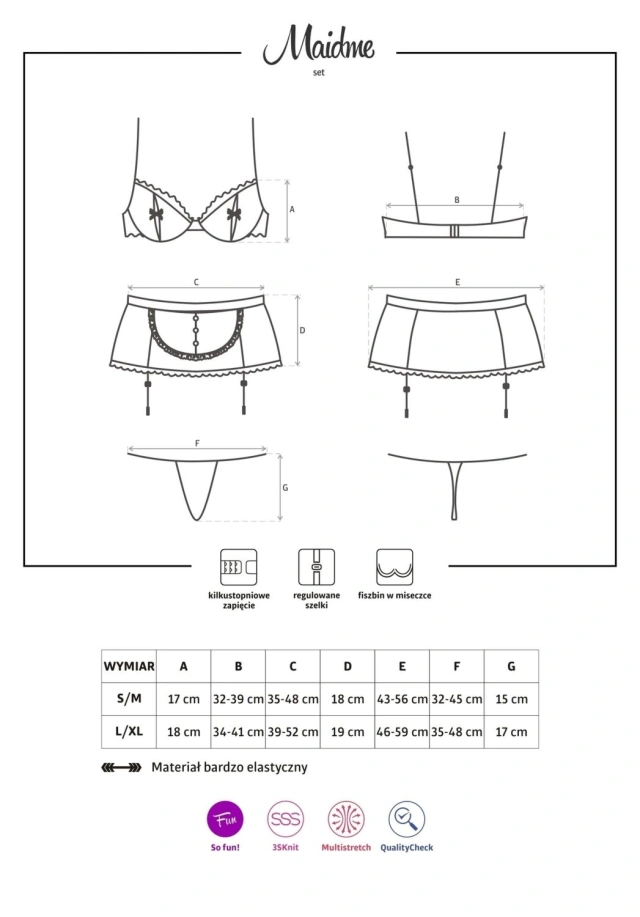 Maidme Komplet L/Xl Obsessive 