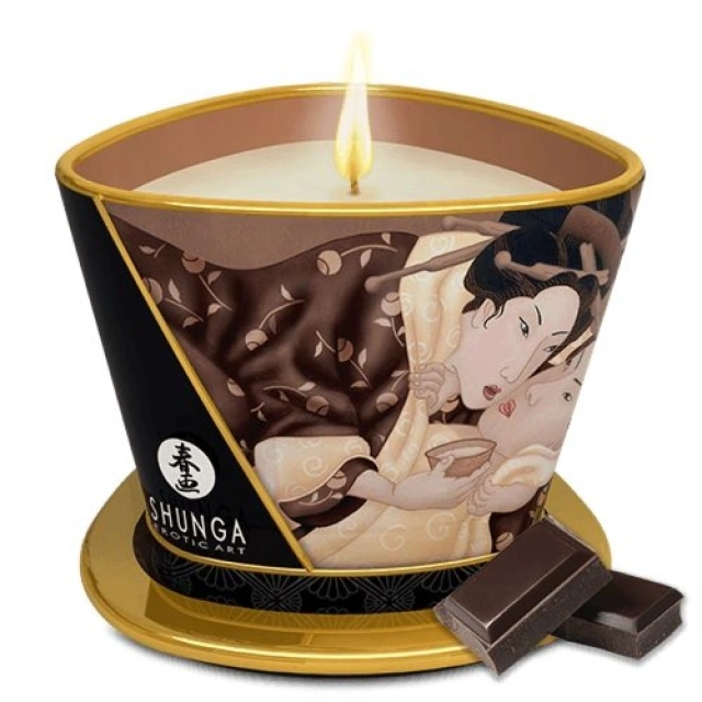 Świeca Do Masażu O Zapachu Czekoladowym Excitation Massage Candle 170 Ml Shunga 