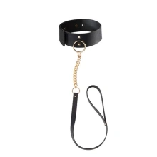 Obróżka ze smyczą Maze Wide Choker & Leash Bijoux Indiscrets 