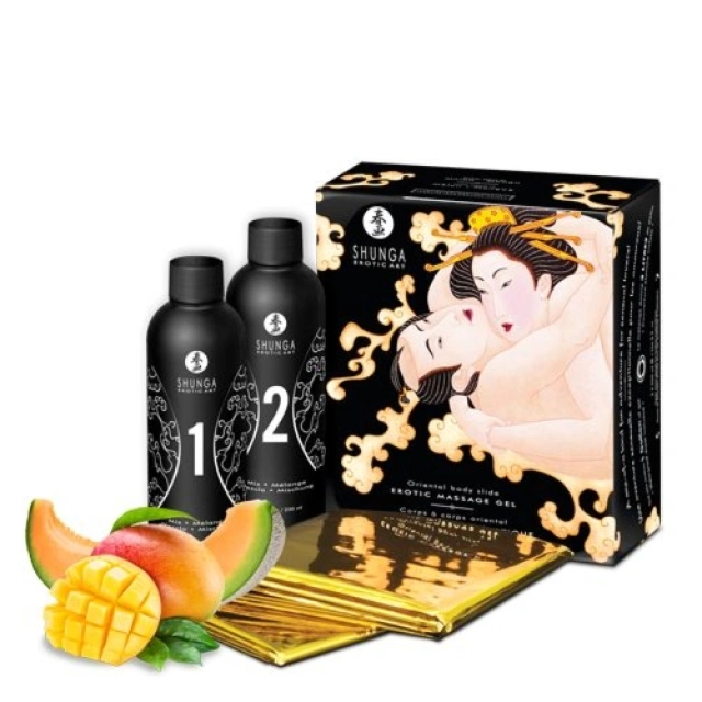 Żel Do Masażu O Zapachu Melona I Mango Melon & Mango Massage Gel 2 X 250Ml Shunga 