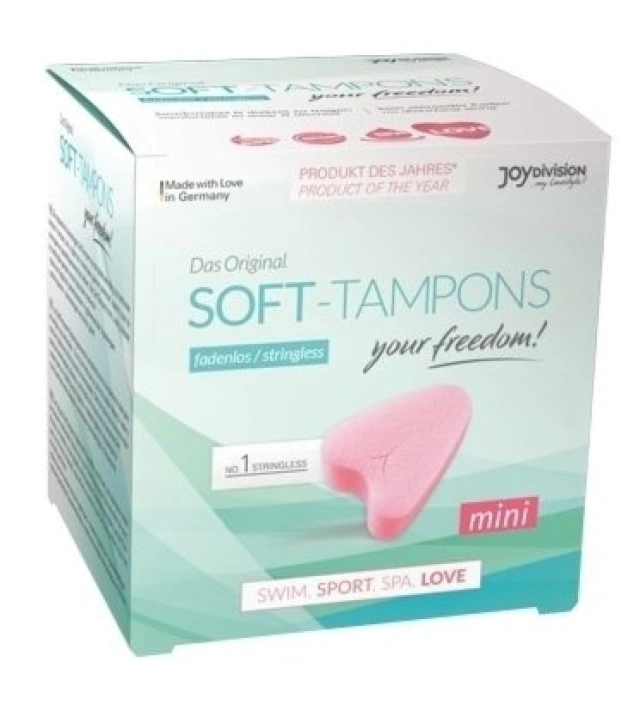 Soft Tampons Mini Tampony Bez Sznurka 3 Sztuki JoyDivision 