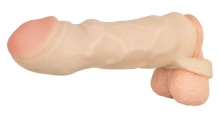 Przedłużka na Penisa Realistyczna z Pierścieniem na Jądra (+5cm) 