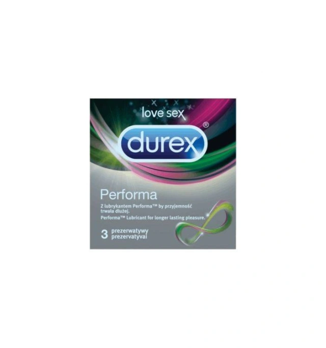 Prezerwatywy Lateksowe Przedłużające Stosunek Performa 3 Szt Durex | 100% ORYGINAŁ| DYSKRETNA PRZESYŁKA