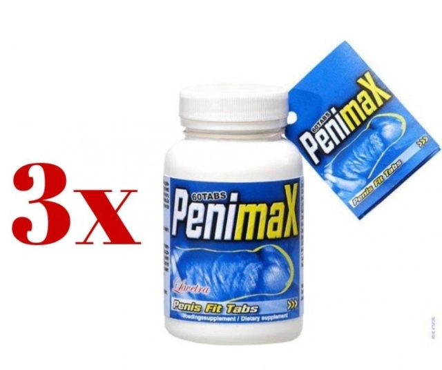 MEGA ZESTAW 2+1 PeniMax Powiększenie Penisa Rewelacyjne Tabletki 180 tab. 
