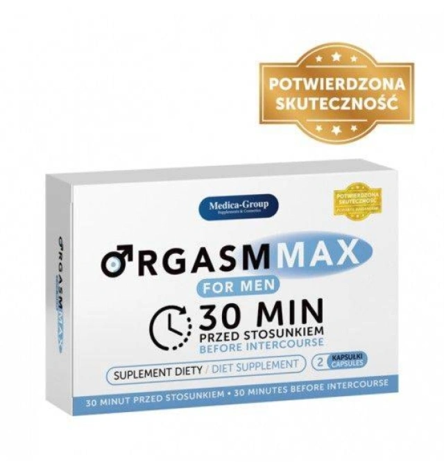 Kapsułki Stymulujące Orgazm dla Mężczyzn Orgasm Max Medica-Group 2 kaps. | 100% ORYGINAŁ| DYSKRETNA PRZESYŁKA