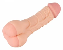 2w1 Nasadka na Penisa i Masturbator Nature Skin (+8 cm) 