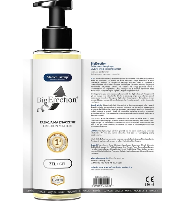 Żel na Erekcję BigErection Medica-Group 50 ml 