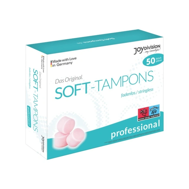 Opakowanie Zbiorcze Tamponów Bezsznurkowych Soft-Tampons Normal Professional Box Of 50 JoyDivision | 100% ORYGINAŁ| DYSKRETNA PRZESYŁKA