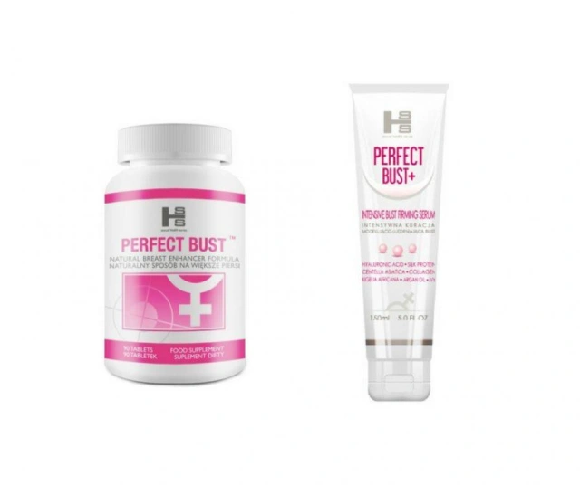 Zestaw na Powiększenie Piersi Perfect Bust 90 caps+ Żel 150ml 